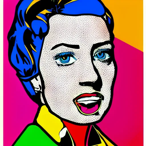 Image similar to pop art, portrait