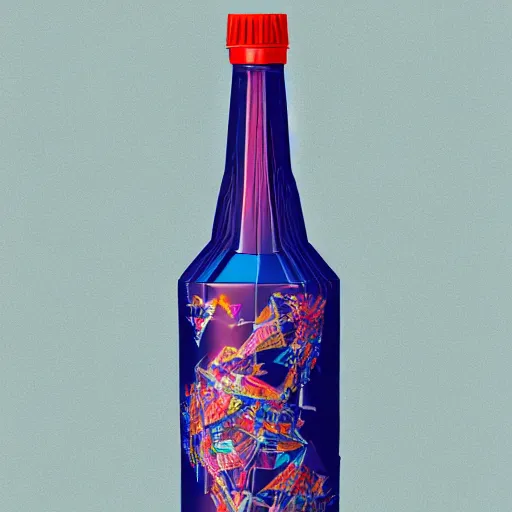 Prompt: low poly 8 k render plastic bottle conceptual, intricate detailed painting, illustration sharp detail, manga 1 9 9 0