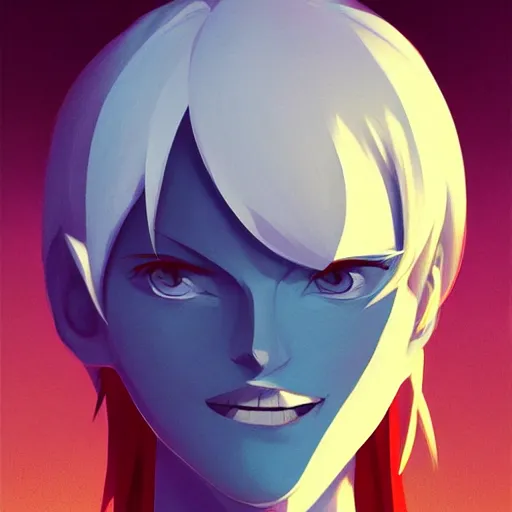 Image similar to face icon stylized minimalist bleach, loftis, cory behance hd by jesper ejsing, by rhads, makoto shinkai and lois van baarle, ilya kuvshinov, rossdraws global illumination