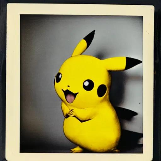 Image similar to 1 9 5 0 s polaroid picture of pikachu