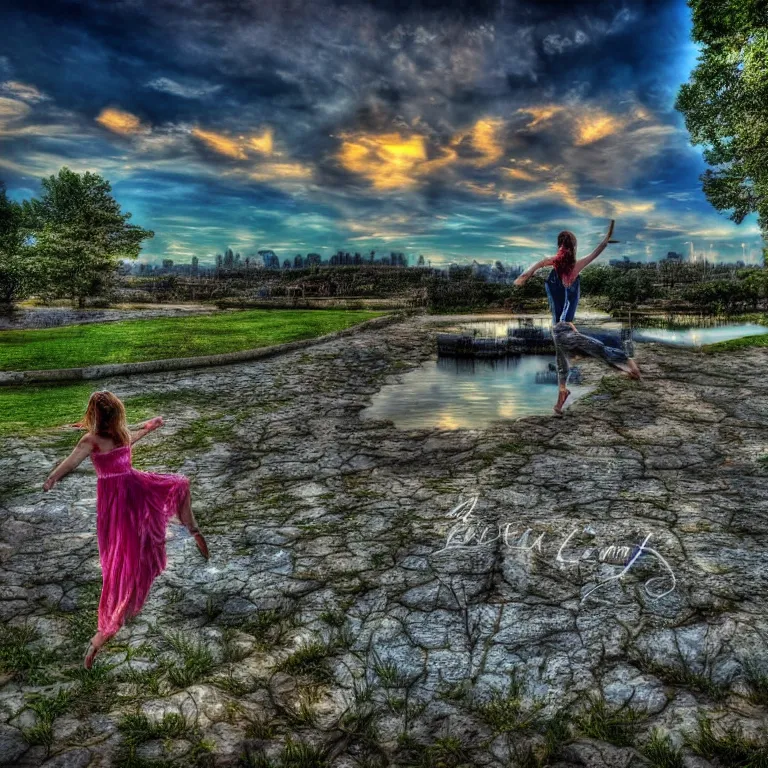 Prompt: a beautiful picture about dream like you've gotta dance like there's nobody watching, love like you'll never be hurt, sing like there's nobody listening, and live like it's heaven on earth, 8 k resolution, hdr, highly detailed