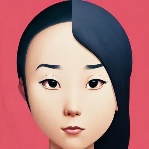 Prompt: face icon stylized minimalist an asian girl by princess, loftis, cory behance hd by jesper ejsing, by zdzisław beksinski and norman rockwell and greg rutkowskiweta studio, and lucasfilm