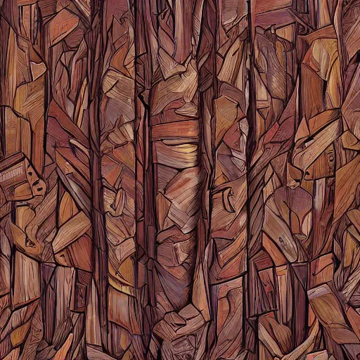 Image similar to digital painted stylized wood texture by james gilleard, painterly, digital art, artstation,