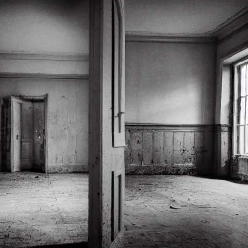 Image similar to an amazing award winning photo of a room in an asylum