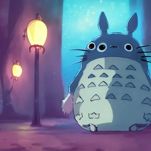 Image similar to Hiyao Miyazaki as Totoro, ambient lighting, 4k, anime key visual, lois van baarle, ilya kuvshinov, rossdraws, artstation