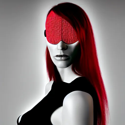 Image similar to cyborg fashion model