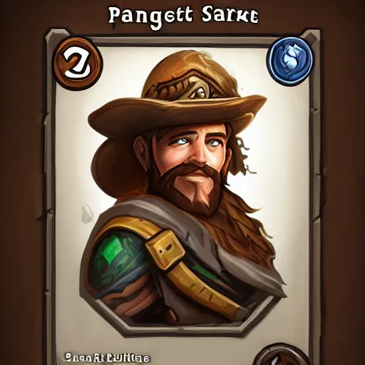 Prompt: portrait of a ranger, hearthstone art style