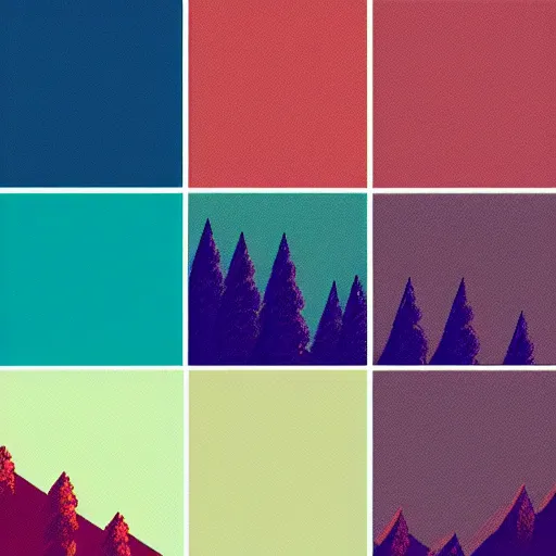 Image similar to Retro, nostalgic, landscape, digital art, retro palette