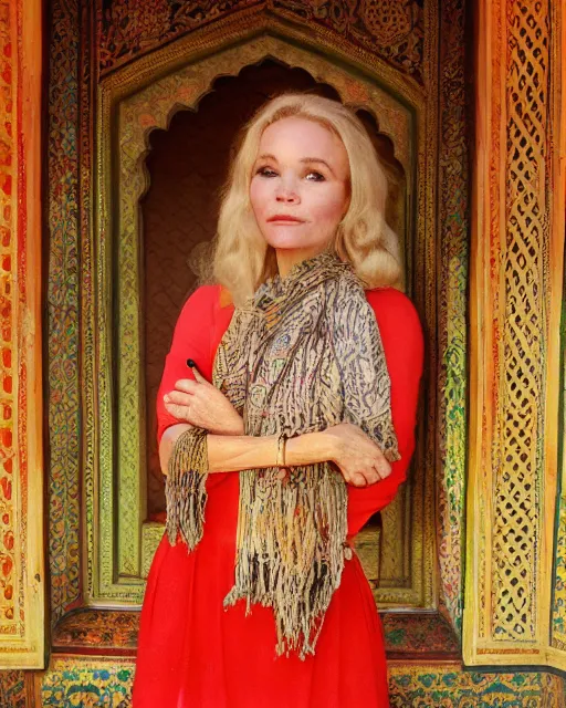 Image similar to tuesday weld visits the taj mahal by rudolph belarski