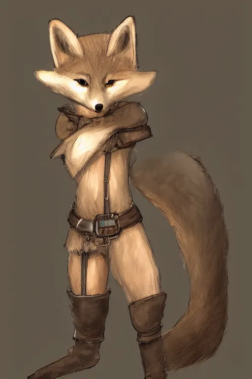 Image similar to an anthropomorphic medieval fox with a fluffy tail, backlighting, trending on artstation, digital art, furry art, trending on furaffinity, fantasy art, by kawacy