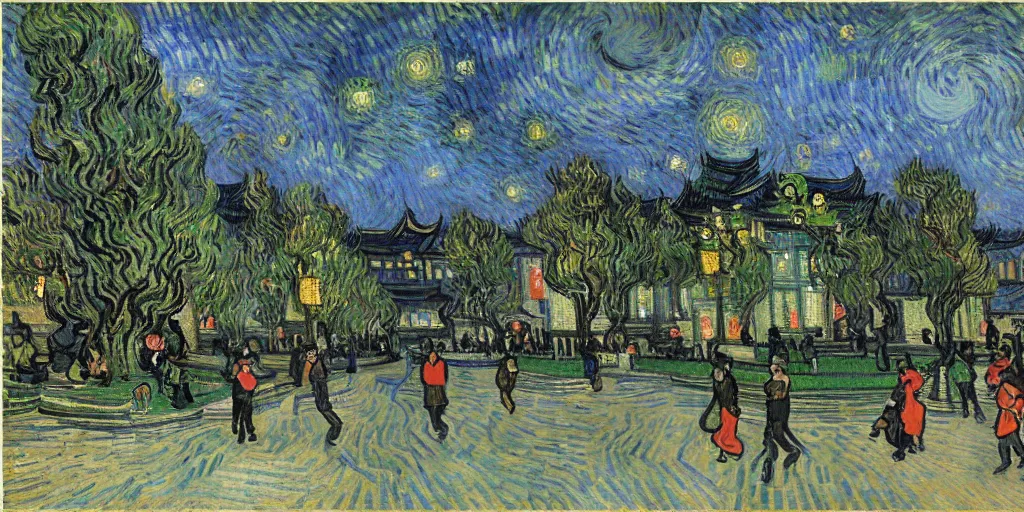 Image similar to the chengdu, by vincent van gogh