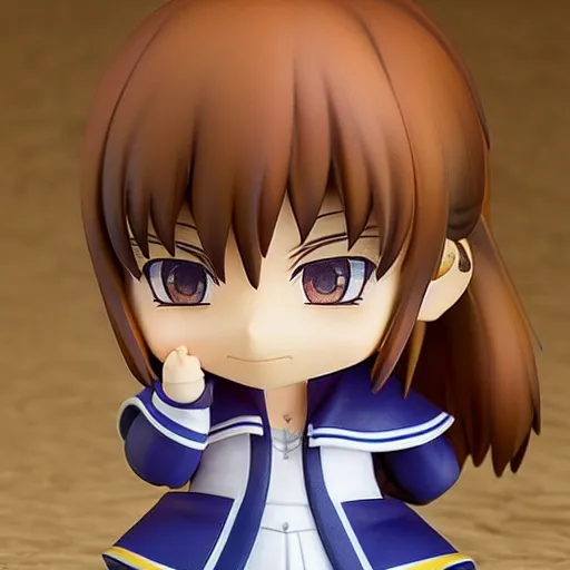 Prompt: Nendoroid of Kasumi from acclaimed video game series Dead or Alive, figurine, product photography