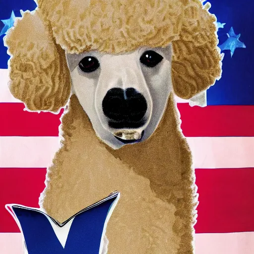Prompt: swedish poodle in america