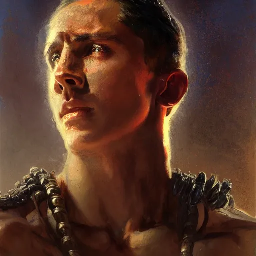 Image similar to handsome portrait of a young guy fitness posing, war hero, flexing, radiant light, caustics, by gaston bussiere, bayard wu, greg rutkowski, giger, maxim verehin