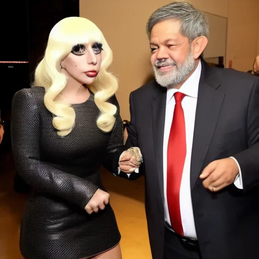 Image similar to an image of Lady Gaga and Lula President