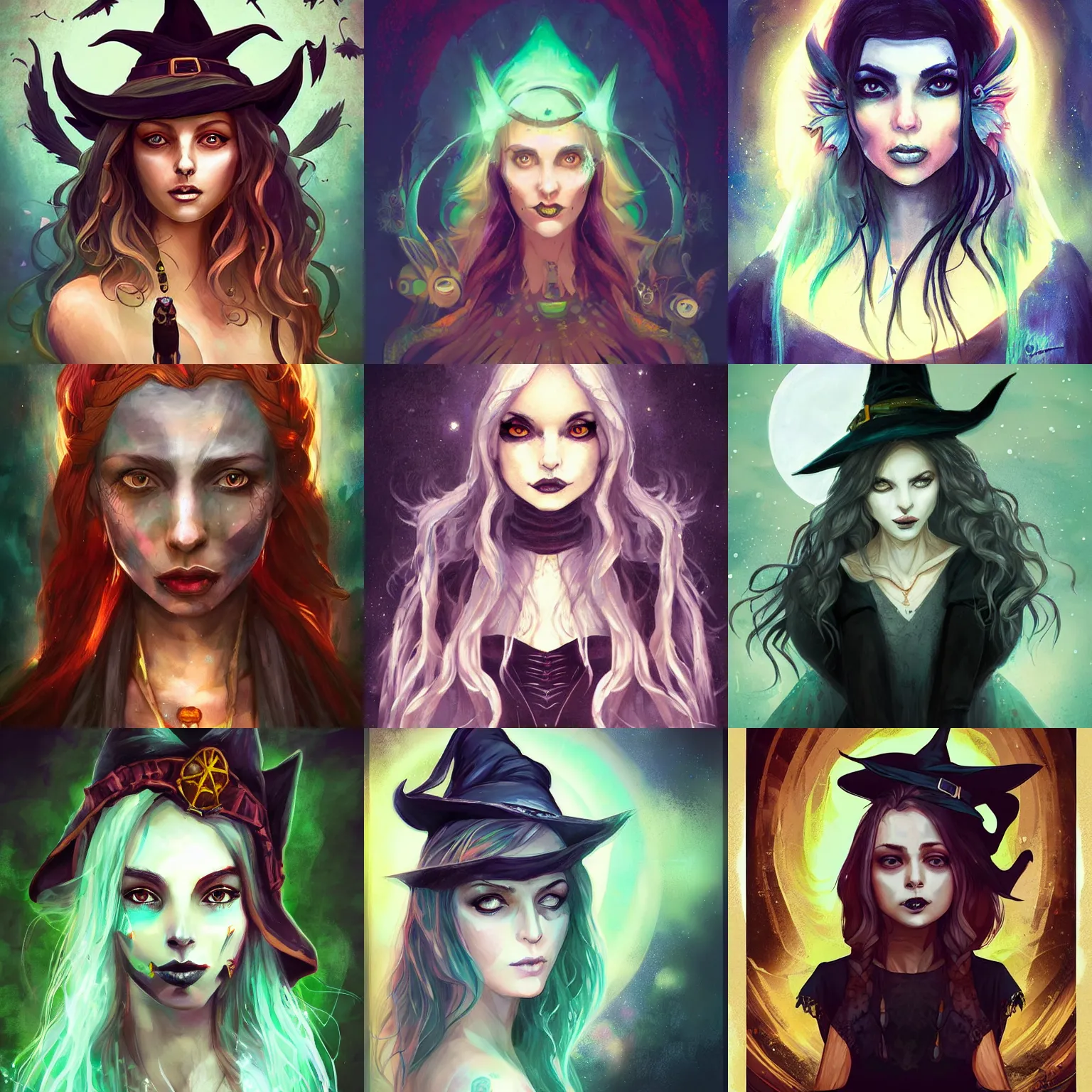 Prompt: portrait, witch, solarpunk, fiona staples