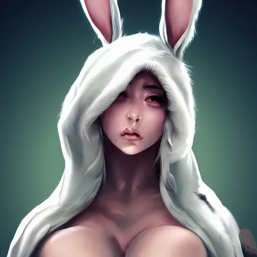 Prompt: sage ( valorant ) in a bunny suit, digital painting, artstation