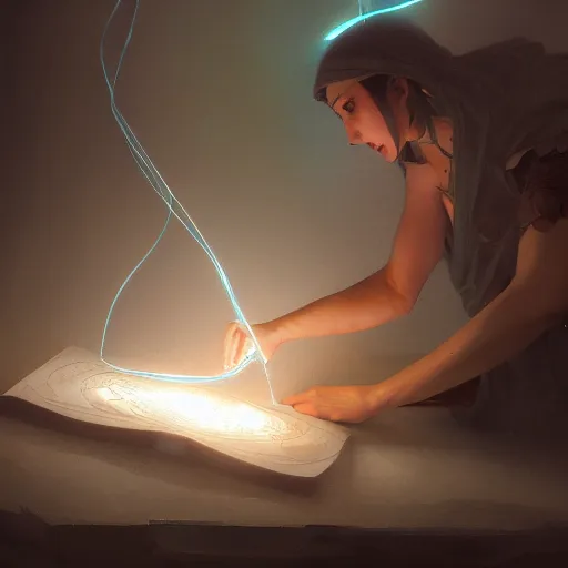 Image similar to concept illustration of an ancient glowing spellbook. glowing light, intricate, elegant, digital painting, concept art, smooth, sharp focus, illustration, from Metal Gear, by Ruan Jia and Mandy Jurgens and Greg Rutkowski and William-Adolphe Bouguereau, Trending on Artstation, artgem