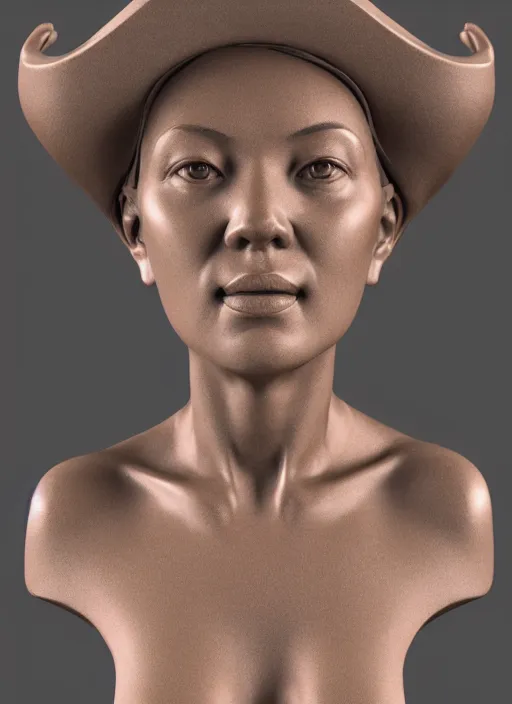 Image similar to 3D resin miniature sculpture by Jean-Baptiste Carpeaux, Luo Li Rong, woman, full body, symmetrical face, academic art, standing, realistic, 8K, Introduction factory photo, Product Introduction Photo, Hyperrealism. Subsurface scattering, raytracing, Octane Render, Zbrush, simple background