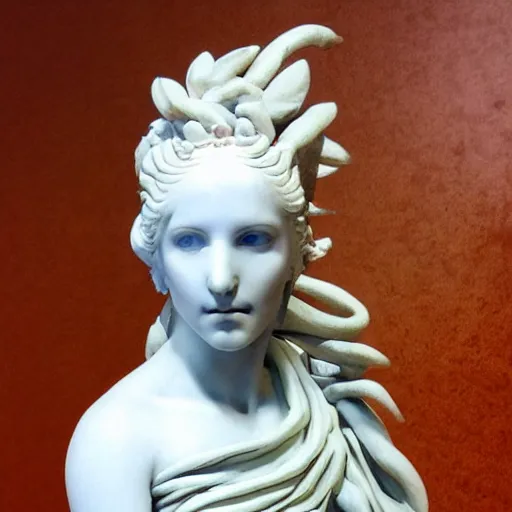 Image similar to sculpture of persephone, goddess of the underworld, made by miguel angel, art station, concept art, carrara marble