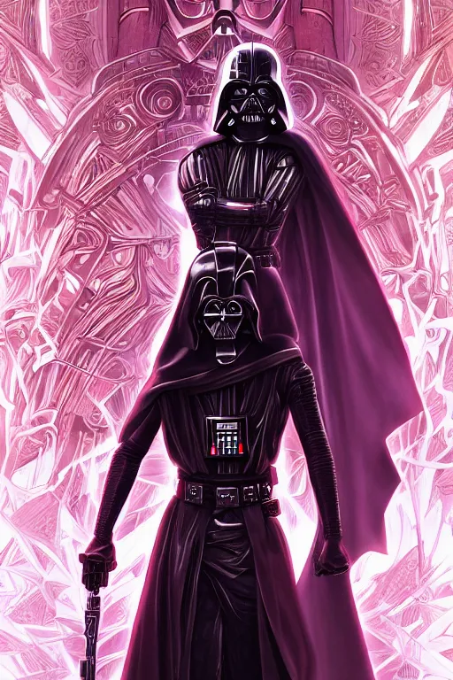 Image similar to anime key visual of a female darth vader goddess!!, intricate, stunning, highly detailed, digital painting, artstation, smooth, hard focus, starwars, sith, dark side, villain, the force, lucas films, illustration, art by artgerm and greg rutkowski and alphonse mucha