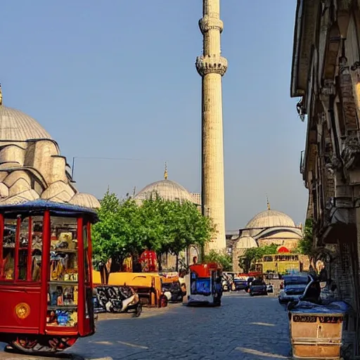 Prompt: istanbul like a futurama