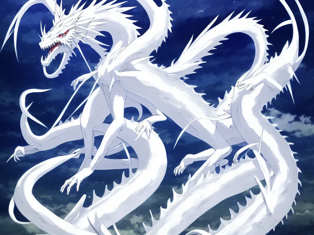Prompt: anime art full body portrait character concept art, be surrounded by a huge silver white dragon center, in white clouds fairyland, anime key visual of white dragon and girl, finely detailed perfect face delicate, distant, style of raphael lacoste, trending on pixiv fanbox, james jean, studio ghibli, xision, extremely high quality artwork