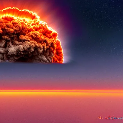 Prompt: nuclear explosion highly detailed 8 k, rule of thirds