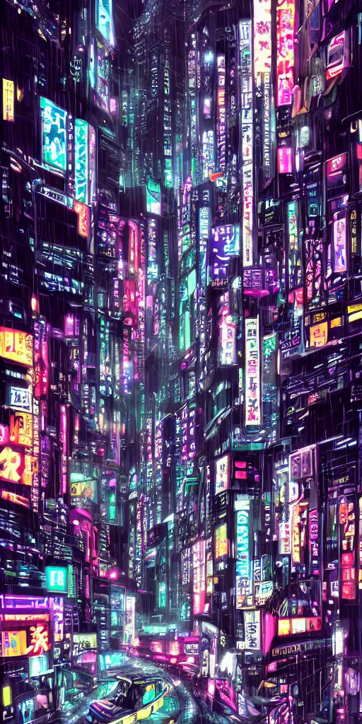 prompthunt: anime, cyberpunk, wallpaper, futuristic city, rain