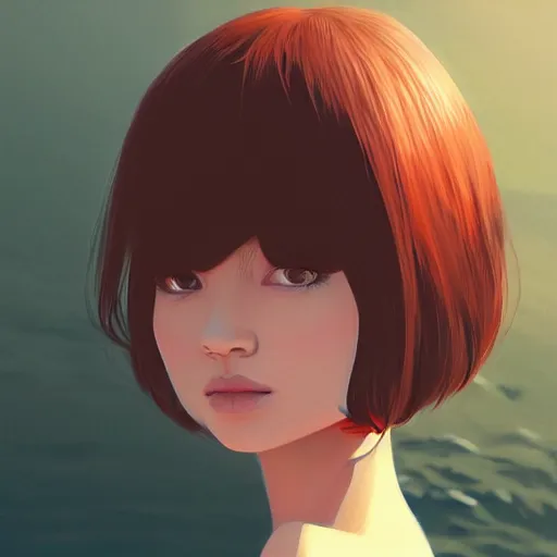 Prompt: A portrait of a character in a scenic environment by Ilya Kuvshinov