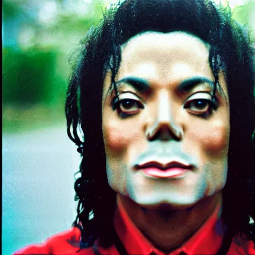 Image similar to expired fuji Film portrait of Michael Jackson