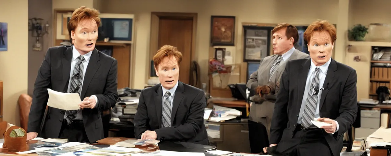 Image similar to conan obrien in the office season 2