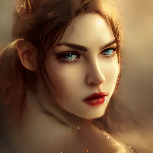 Image similar to A beautiful woman warrior, trending on artstation, soft focus, tempting, confident, alluring, seductive, attractive, beautiful, sensual, woman