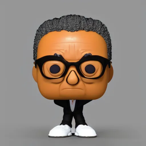 Image similar to gustavo fring as a funko pop, 3d render