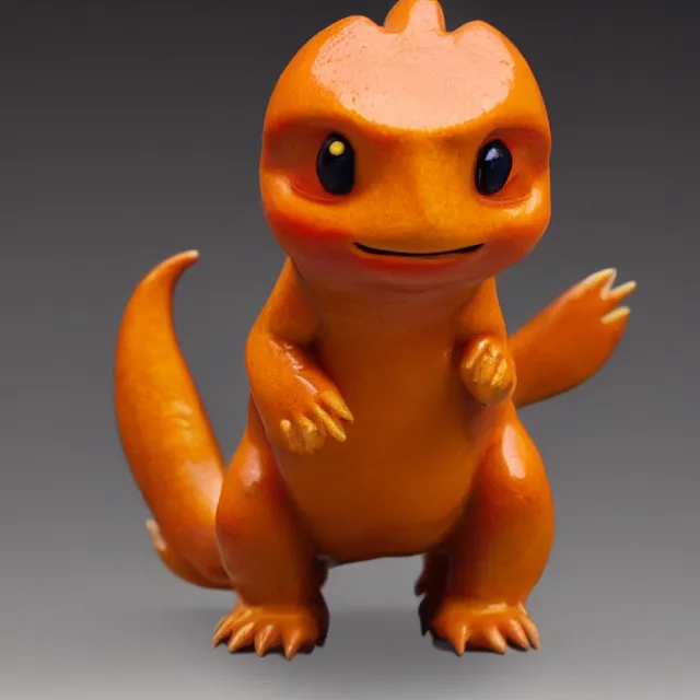 Prompt: an earthenware figurine of charmander from ancient sumeria, high quality photograph