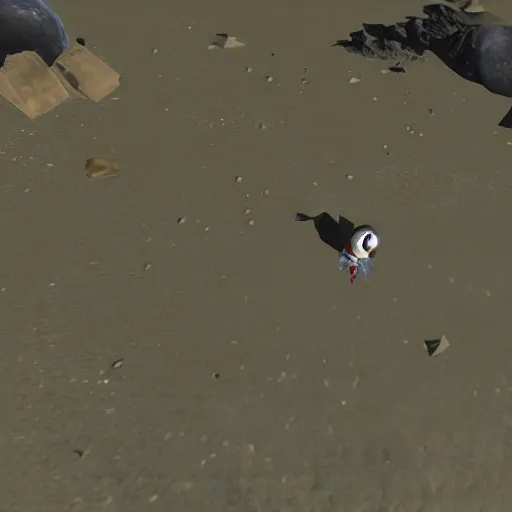 Image similar to The moon landing in the style of RuneScape
