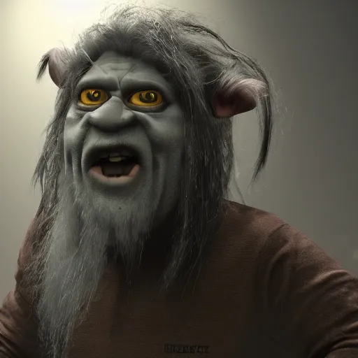 Image similar to hyperrealistic dslr film still of peter grohl disguised as troll in scene from harry potter, stunning 8 k octane comprehensive 3 d render, inspired by istvan sandorfi & greg rutkowski & unreal engine, perfect symmetry, dim volumetric cinematic lighting, extremely hyper - detailed, incredibly real lifelike attributes & flesh texture, intricate, masterpiece, artstation, stunning