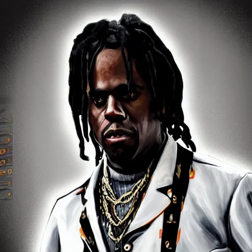 Image similar to Rapper Chief Keef In Django redemption 2 digital art 4K quality super realistic