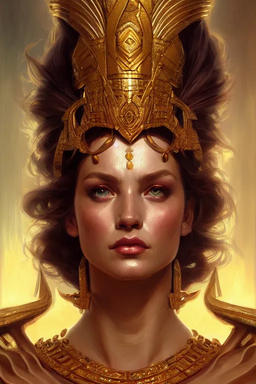 Prompt: The angry Godess Hera, portrait, highly detailed, digital painting, artstation, concept art, smooth, detailed armor, sharp focus, beautiful face, symmetric face, cinematic, videogame cover art, illustration, fantasy, art by Artgerm and Greg Rutkowski and Alphonse Mucha