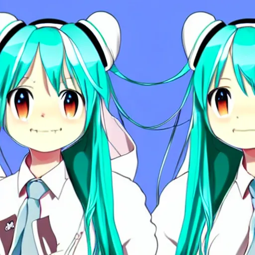 Image similar to hatsune miku pregnant with triplets at 4 0 weeks, baby movings in belly, anime art, trending on pixiv