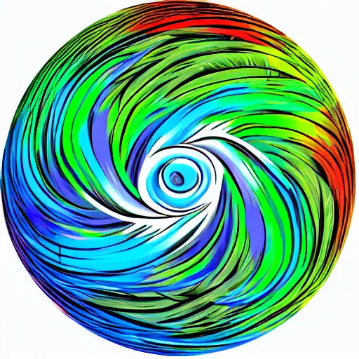 Image similar to water, fire, earth and air in one element, swirling around in a sphere