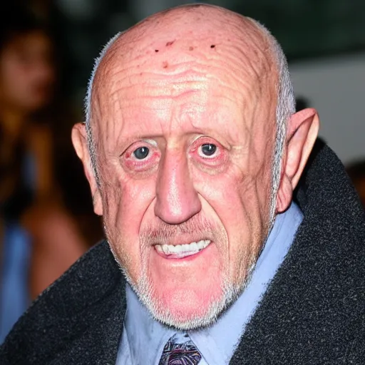 Prompt: mike ehrmantraut becomes a kid named finger