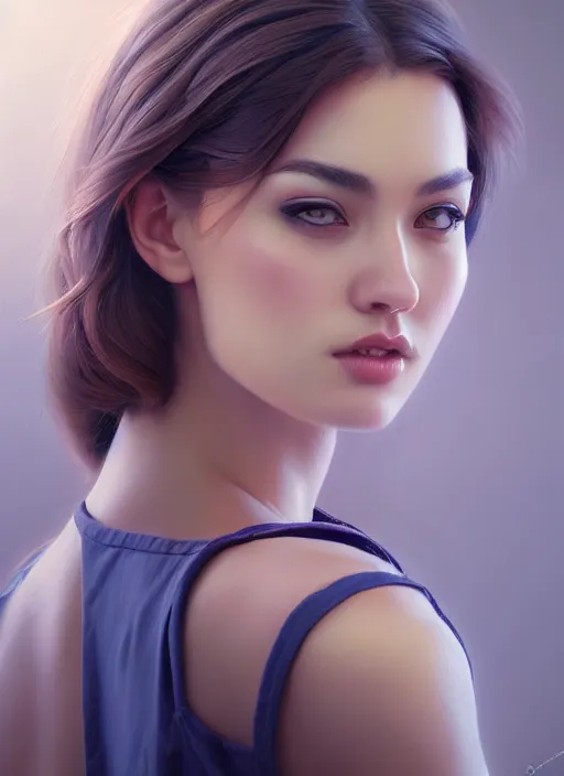 Image similar to photo of a gorgeous young woman in the style of stefan kostic, realistic, sharp focus, 8k high definition, insanely detailed, intricate, elegant, art by stanley lau and artgerm