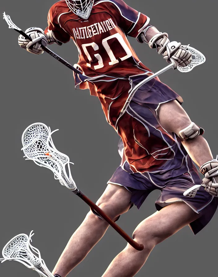 Prompt: lacrosse player, realistic anatomy, very coherent symmetrical artwork, cinematic, hyper realism, high detail, octane render, unreal engine, 8k, vibrant colors, smooth gradients, High contrast, depth of field