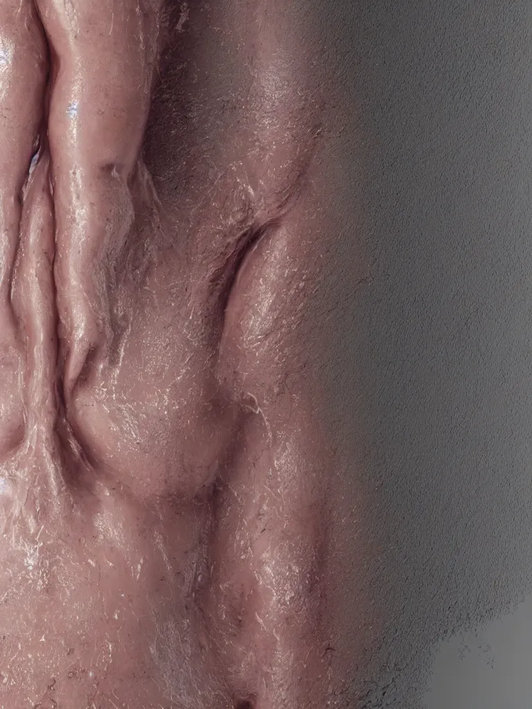 Prompt: a straight vertical tube with the texture of human skin, highly realistic, hyper-real, 4k, Octane render