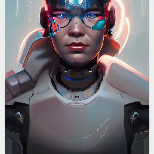 Image similar to cyborg bjork, portrait, highly detailed, digital painting, trending on artstation, concept art, sharp focus, illustration, art by artgerm and greg rutkowski and magali villeneuv