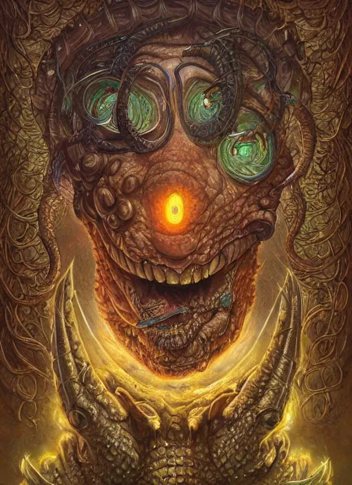 Image similar to bart simpson reptile eyes, shamanic poster lsd art, intricate, elegant, highly detailed, centered, digital painting, artstation, concept art, smooth, sharp focus, illustration, artgerm, tomasz alen kopera, peter mohrbacher, donato giancola, joseph christian leyendecker, wlop, frank frazetta