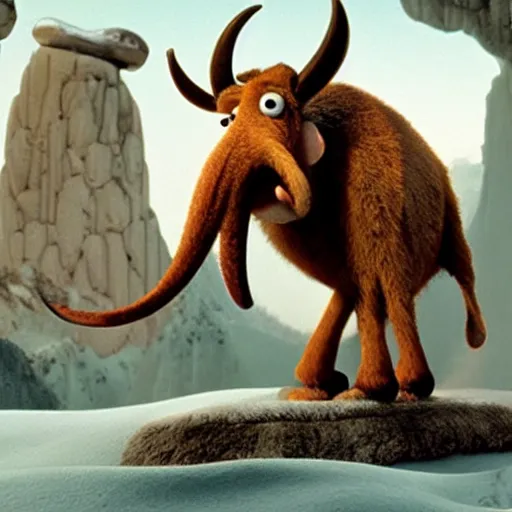 Prompt: manfred the mammoth from ice age ( 2 0 0 2 )