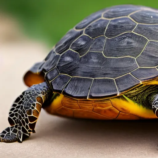 Image similar to A turtle with a camera on its shell, realistic, ultra high detail, 8k, close up.