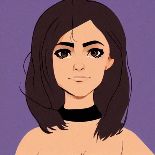 Image similar to Selma Hayek as a Ilya Kuvshinov character